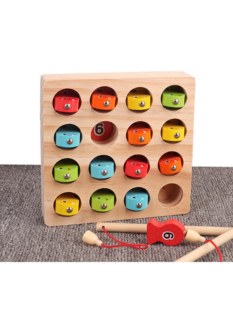 لعبة الصيد المغناطيسية ذات الأرقام الخشبية، لعبة المهارات الحركية الدقيقة لمرحلة ما قبل المدرسة - Image 3